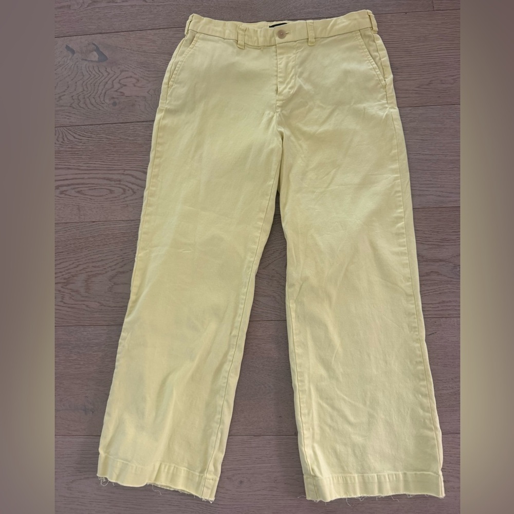 Woman’s ATM bright yellow cropped pants size 0